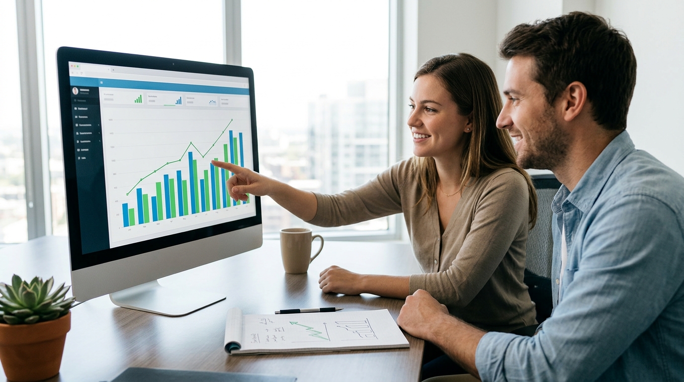 Ilustração: Monitoramento e Análise de Desempenho (Gratuito): Medindo o Sucesso - Otimize Seu E-commerce: As Melhores Ferramentas SEO Gratuitas para Vender Mais