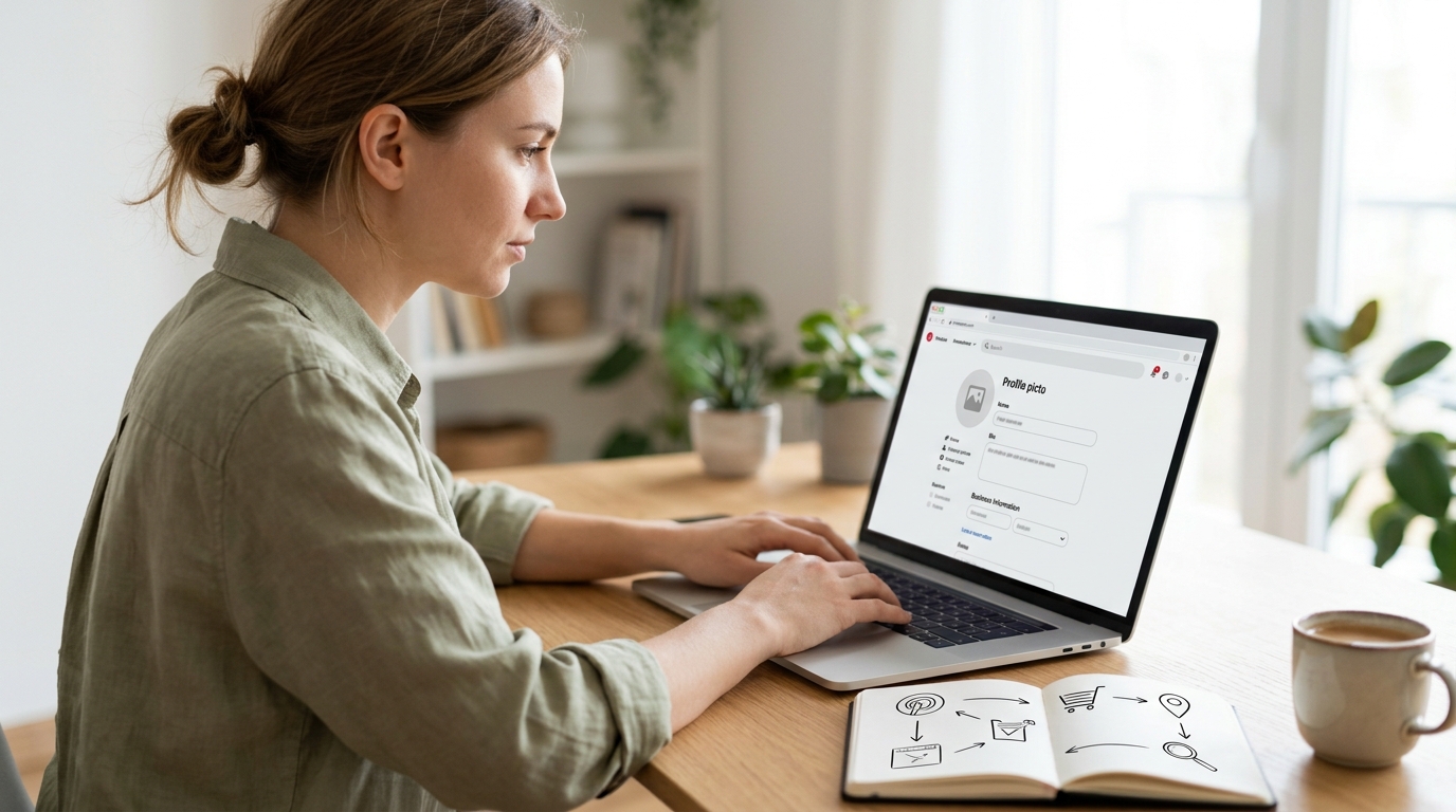 Ilustração: Configurando Seu Perfil no Pinterest para o Sucesso do E-commerce - Como Usar o Pinterest para Vender Mais no E-commerce: Guia SEO Completo para Iniciantes