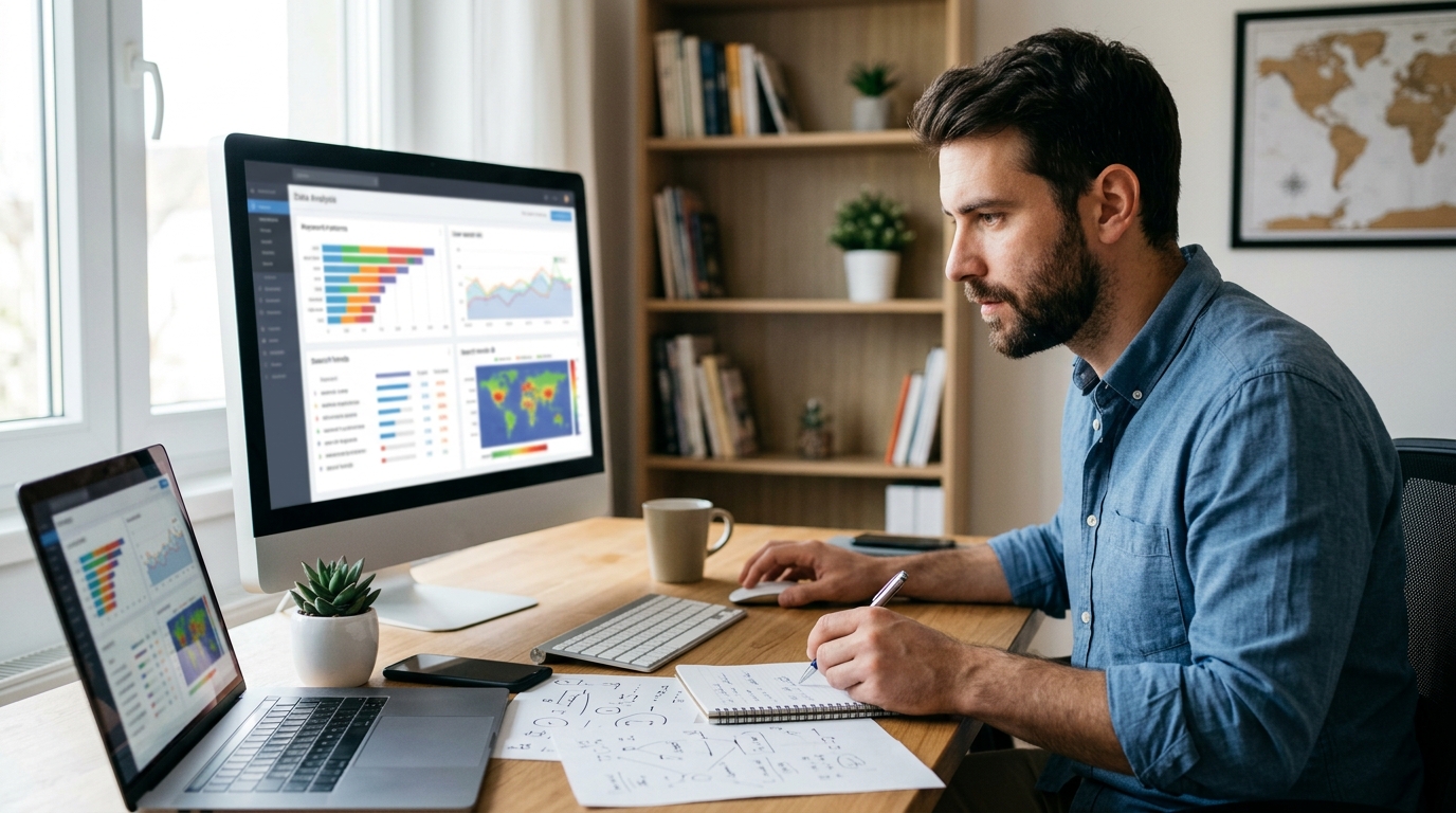 Ilustração: Por Que Analisar Palavras-Chave de Concorrentes no E-commerce? - Como Usar o Semrush Grátis para Encontrar Palavras-Chave de Concorrentes no E-commerce: Guia Completo para Iniciantes