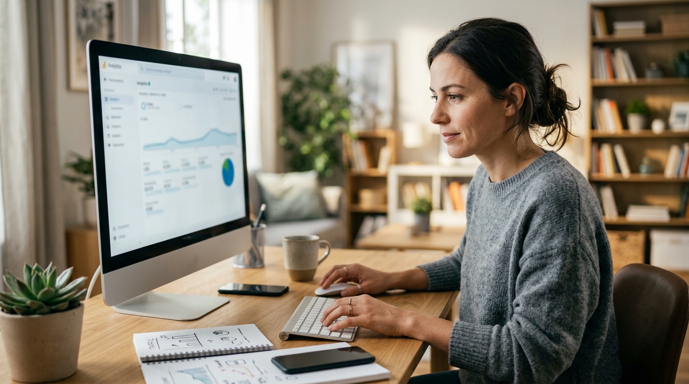 Ilustração: Configurando o Google Analytics 4 para E-commerce: Primeiros Passos Essenciais - Google Analytics 4 para E-commerce: Guia Completo para Análise de Vendas e Tráfego Orgânico