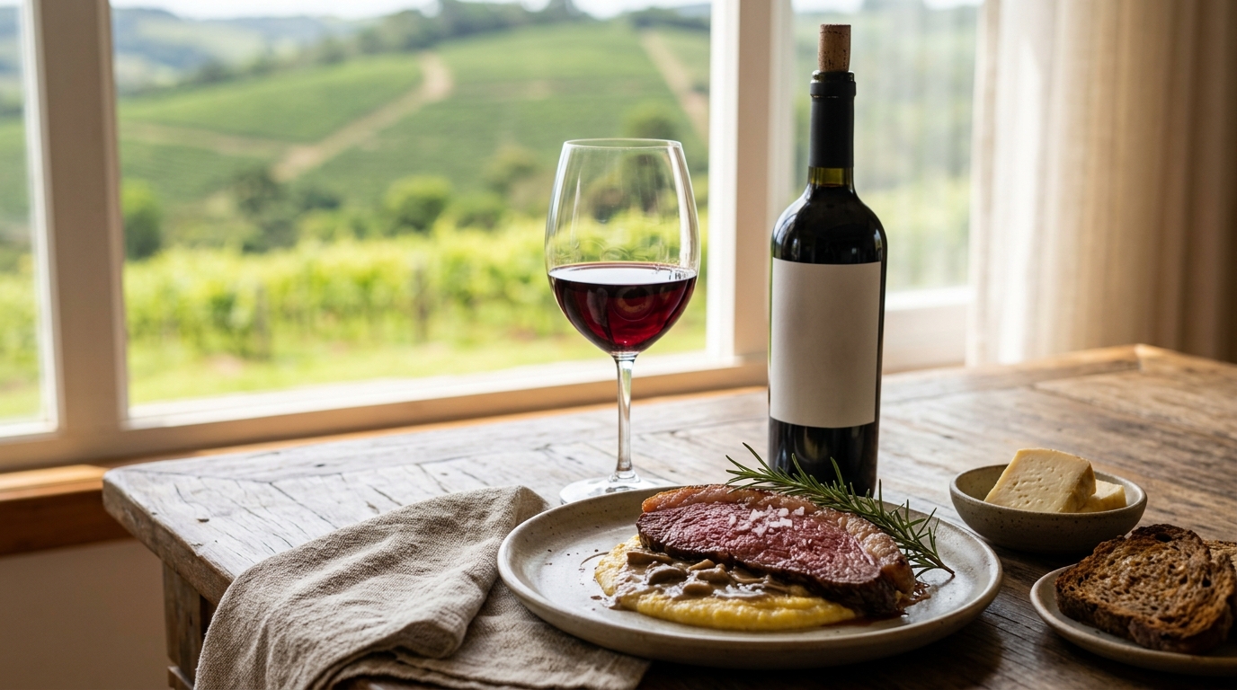 Ilustração: Harmonização com Ancellotta: Combinações Perfeitas para a Gastronomia Brasileira - Ancellotta Brasileiro para Iniciantes: Descubra a Uva que Adiciona Cor e Corpo aos Vinhos Nacionais em 2026