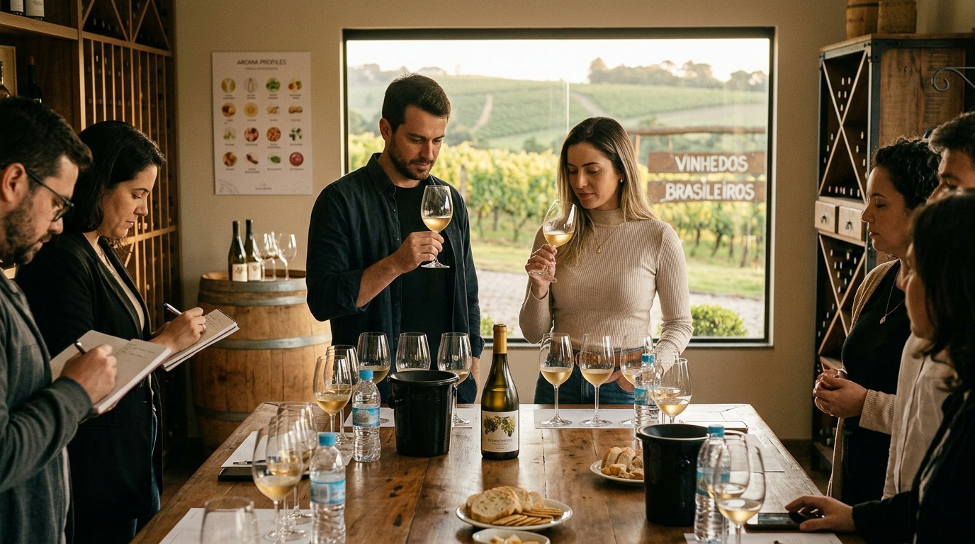 Ilustração: Entendendo a Uva Chardonnay: Características Essenciais - Chardonnay Brasileiro para Iniciantes: O Guia Definitivo da Uva Branca no Brasil em 2026