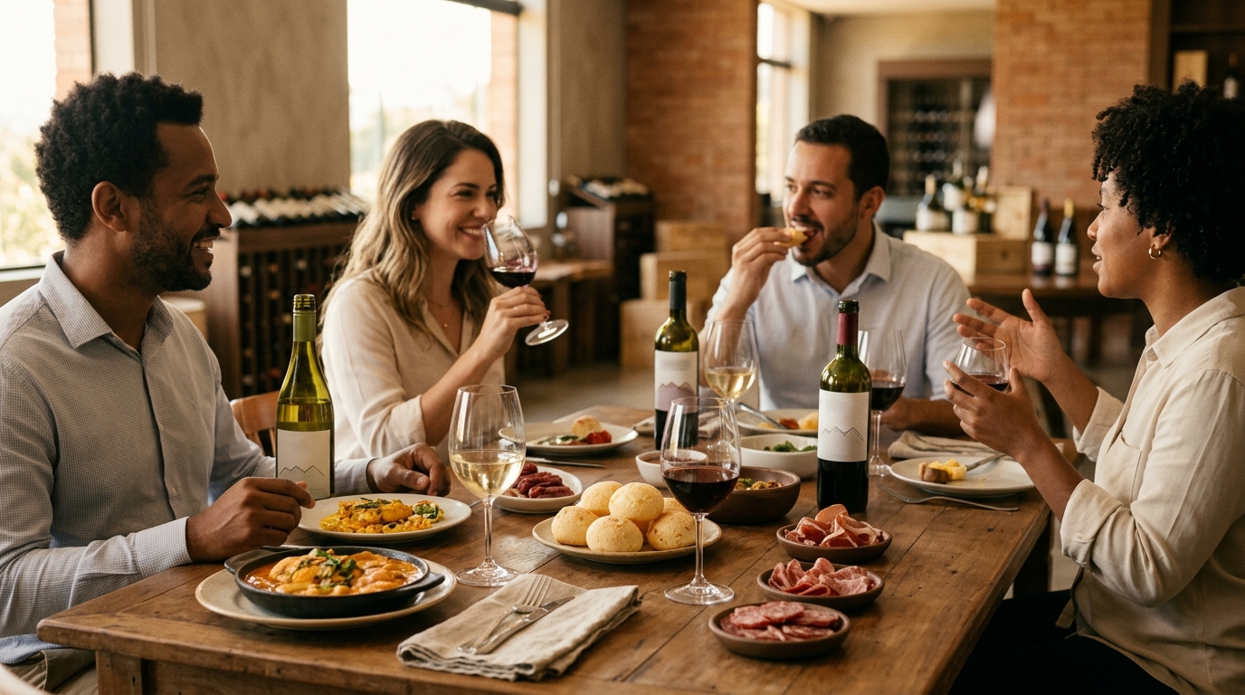 Ilustração: Harmonização Enogastronômica: Combinando seu Chardonnay Brasileiro - Chardonnay Brasileiro para Iniciantes: O Guia Definitivo da Uva Branca no Brasil em 2026