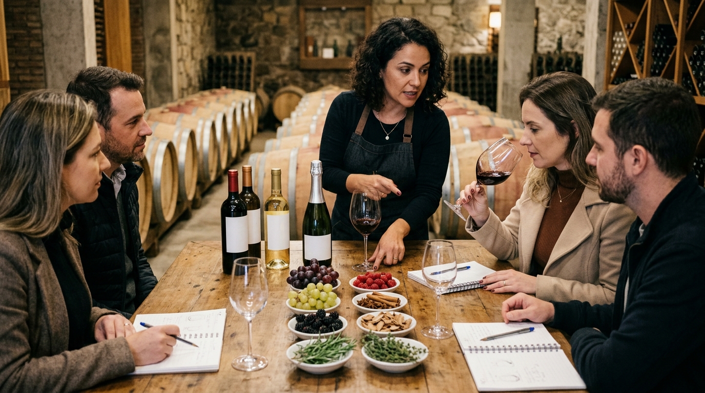 Ilustração: Desvendando o Vocabulário do Vinho: Termos-Chave para Iniciantes em 2026 - Como Descrever o Sabor do Vinho Brasileiro em 2026: Guia Completo para Iniciantes