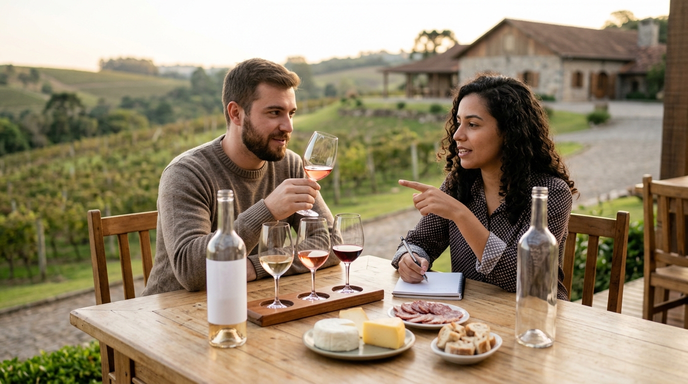 Ilustração: Guia Prático: Como Elaborar Suas Próprias Notas de Degustação em 2026 - Como Descrever o Sabor do Vinho Brasileiro em 2026: Guia Completo para Iniciantes