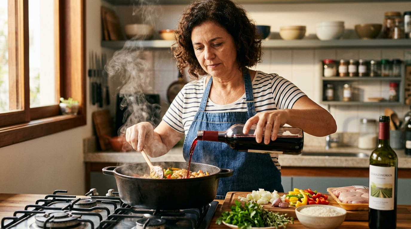 Ilustração: Por Que Cozinhar com Vinho Brasileiro? - Cozinhar com Vinho Brasileiro: Receitas Fáceis e Dicas para Iniciantes (2026)