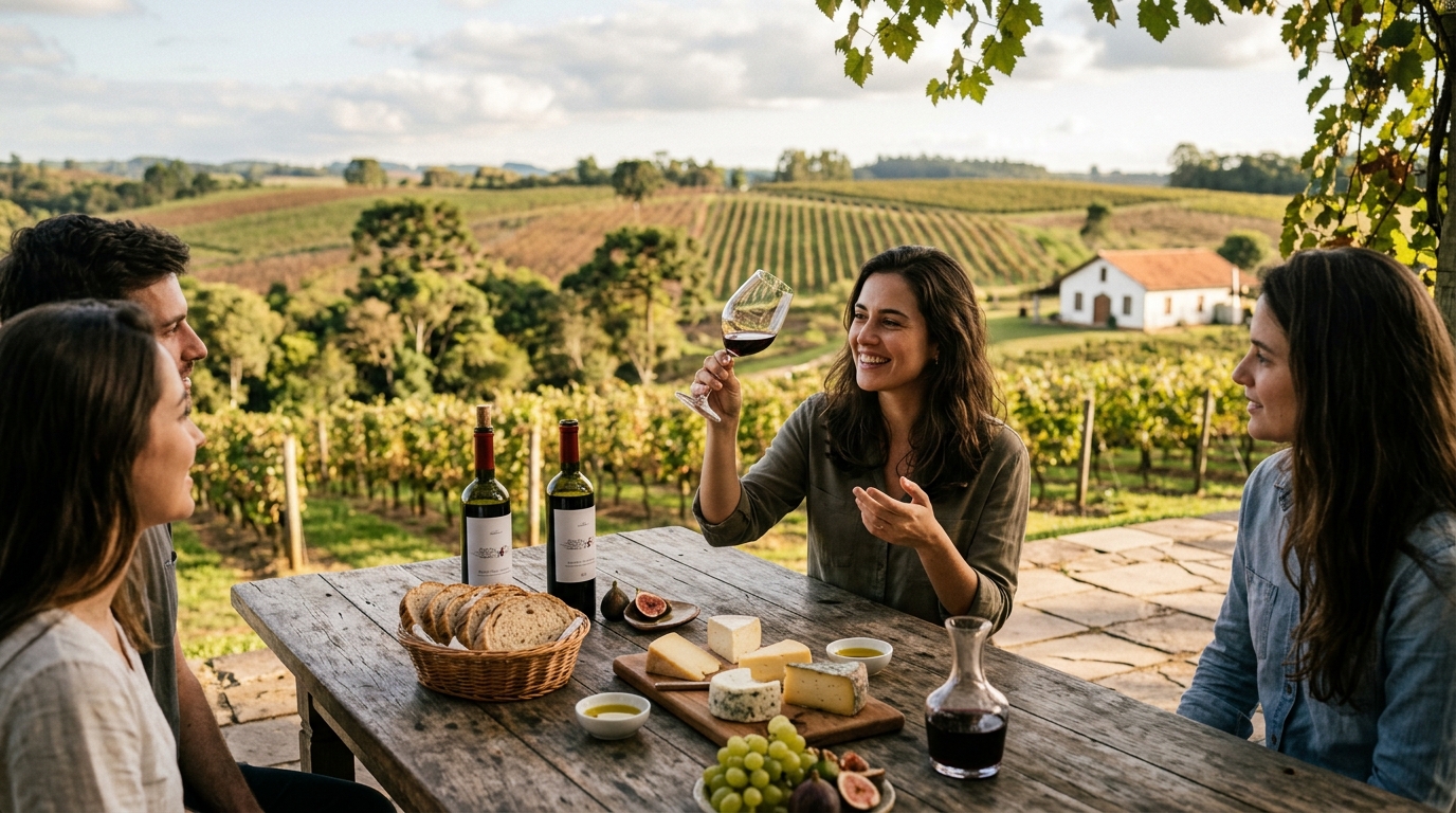 Ilustração: Desvendando o DNA Brasileiro: Terroir e Regiões Vitivinícolas Nacionais - Dicionário Essencial do Vinho Brasileiro 2026: Seu Guia Completo de Termos para Iniciantes