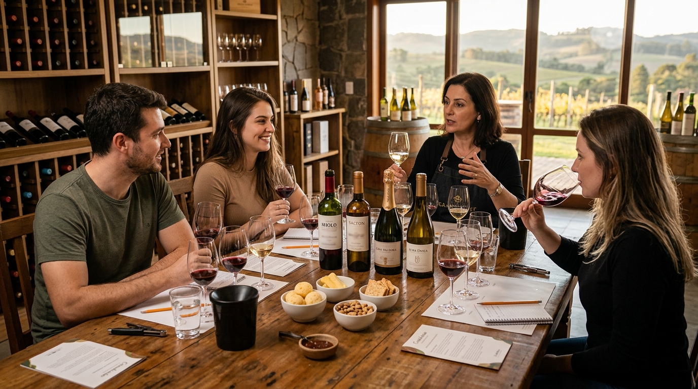 Ilustração: Do Rótulo à Degustação: Termos Práticos para Apreciar Vinhos Nacionais - Dicionário Essencial do Vinho Brasileiro 2026: Seu Guia Completo de Termos para Iniciantes