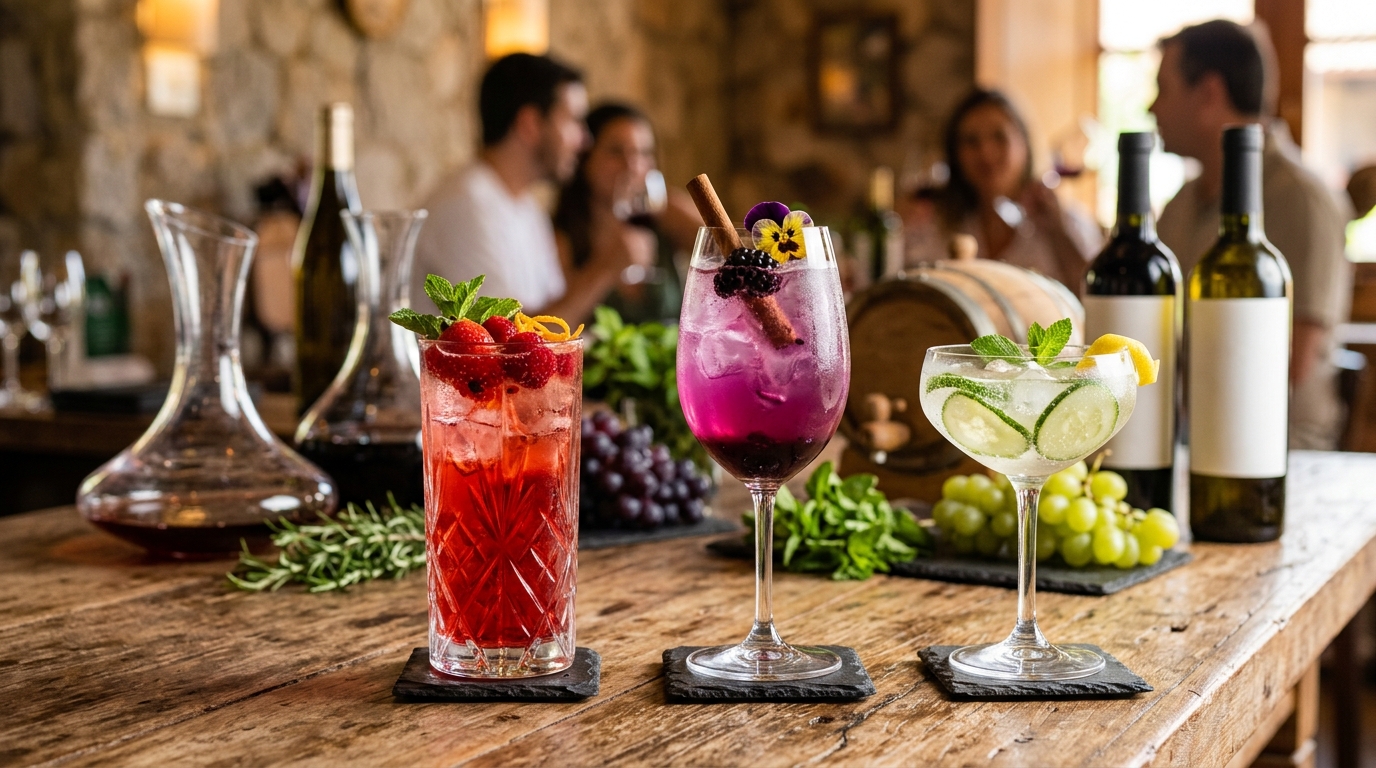 Ilustração: Drinques Inovadores com Vinho Brasileiro: Tendências para o Verão 2026 - Drinques e Coquetéis com Vinho Brasileiro em 2026: Receitas Refrescantes para Iniciantes