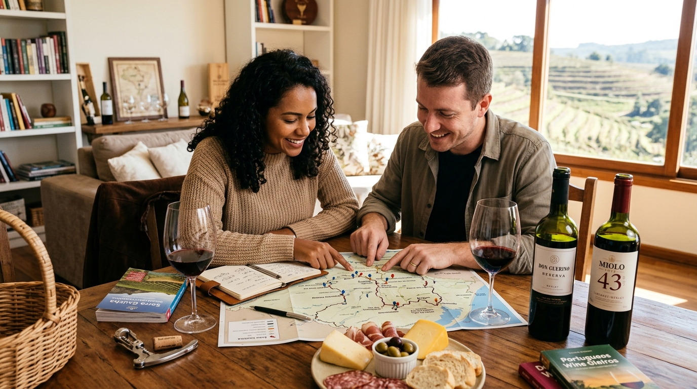 Ilustração: Como Planejar Sua Viagem de Enoturismo em 2026: Dicas Essenciais para Iniciantes - Enoturismo no Brasil 2026: Guia Completo para Iniciantes nas Vinícolas Nacionais