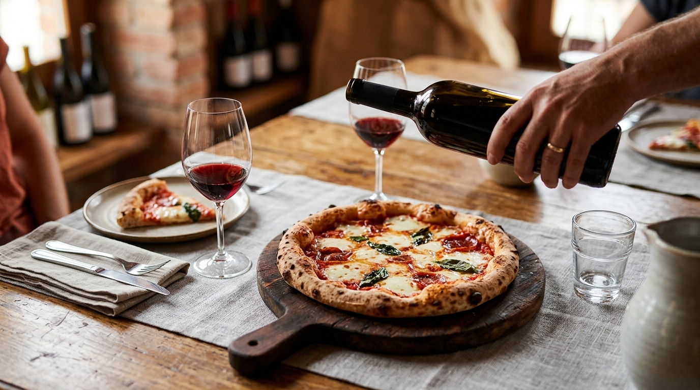 Ilustração: Desvendando a Harmonização de Pizza e Vinhos Brasileiros em 2026 - Harmonização Perfeita: Pizza e Vinhos Brasileiros em 2026 (Guia Essencial)
