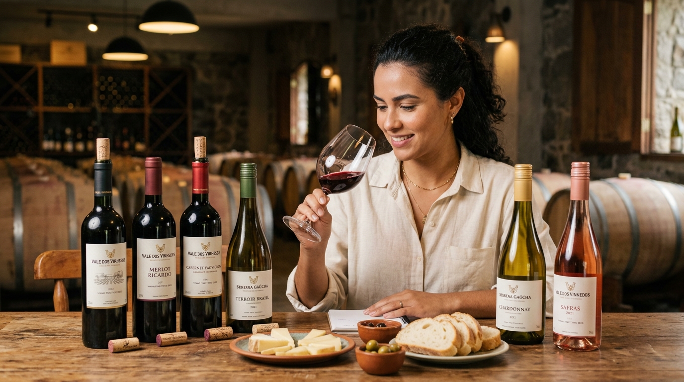 Ilustração: Vinhos Nacionais: A Escolha Inteligente para Harmonizar com Pizza em 2026 - Harmonização Perfeita: Pizza e Vinhos Brasileiros em 2026 (Guia Essencial)