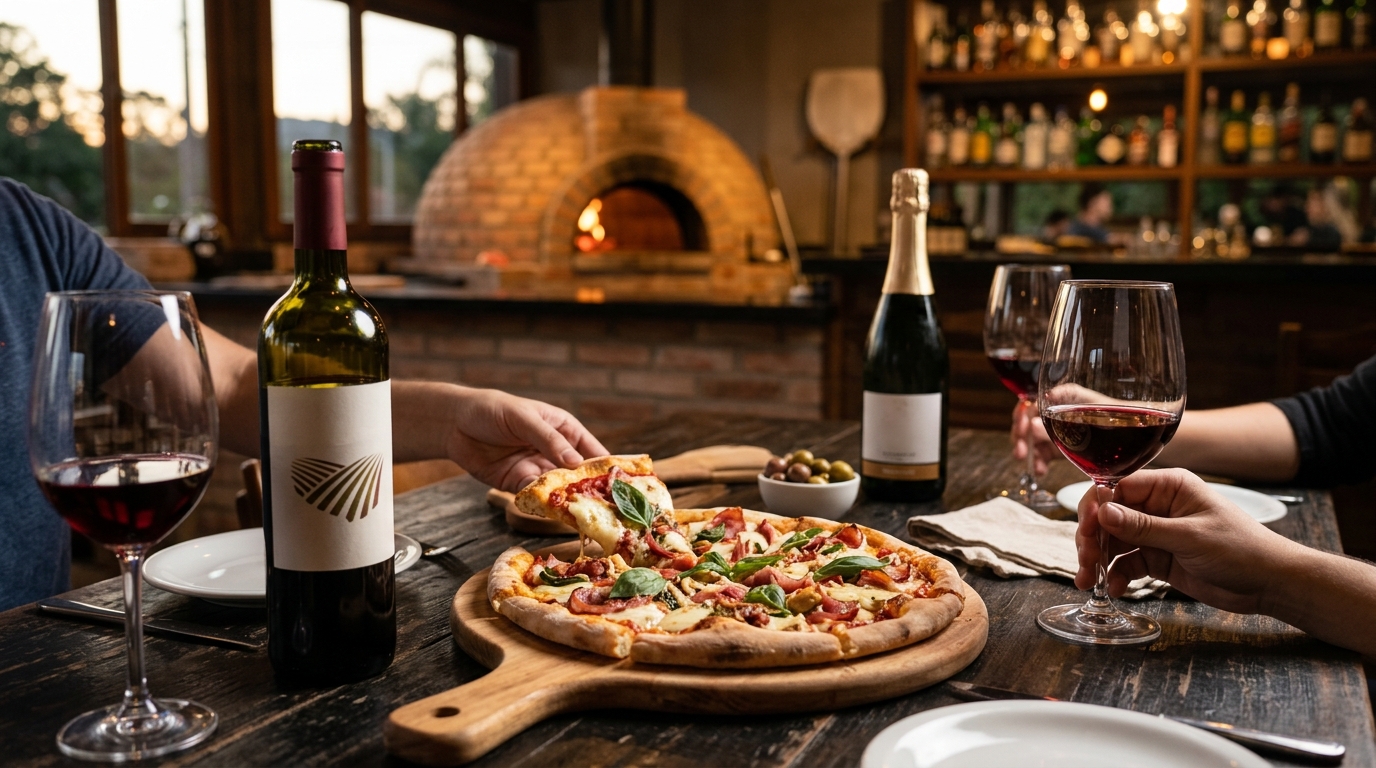 Ilustração: O Guia Definitivo de Harmonização: Pizza e Vinho Brasileiro para Cada Sabor (2026) - Harmonização Perfeita: Pizza e Vinhos Brasileiros em 2026 (Guia Essencial)