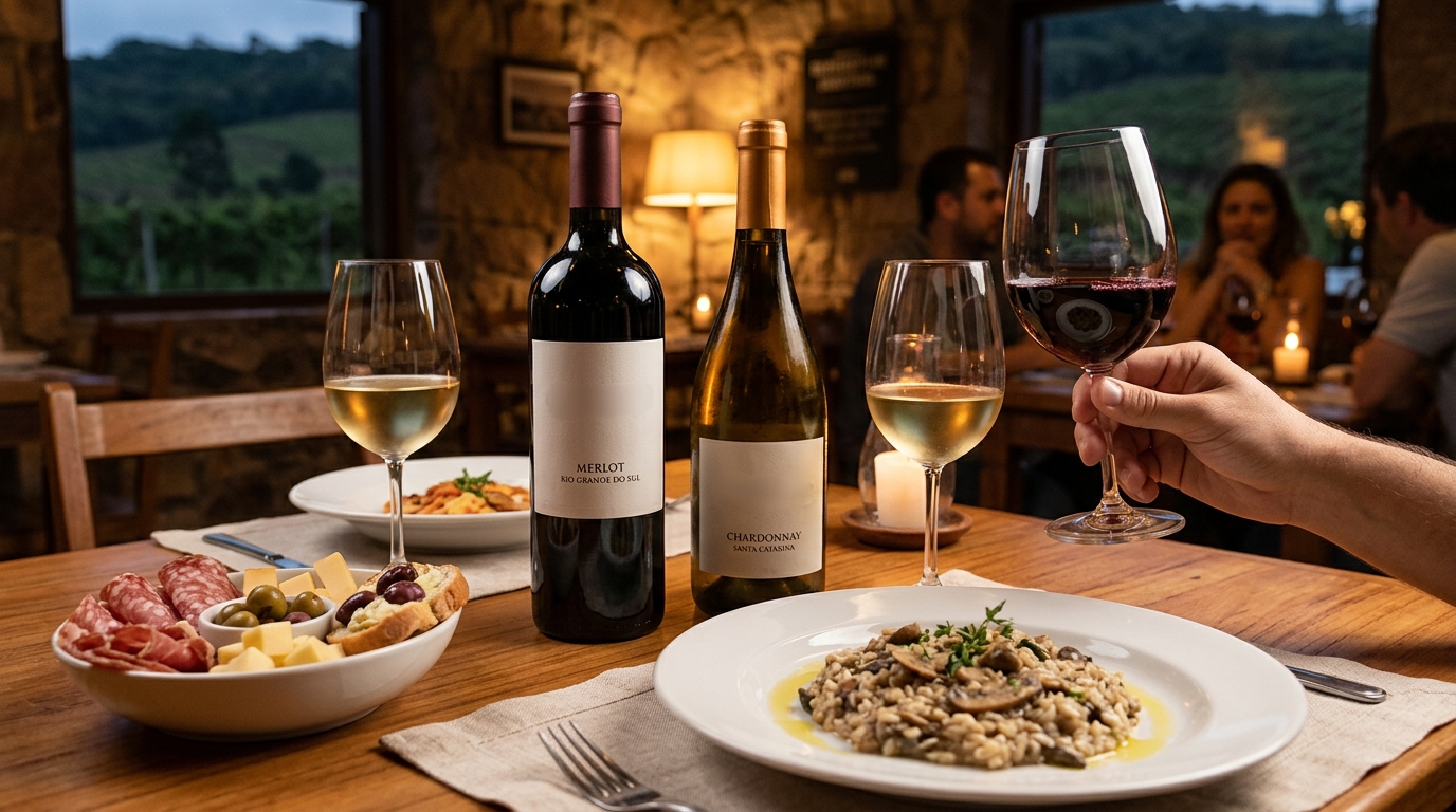Ilustração: Vinhos Nacionais e Comida de Boteco: Uma Combinação Perfeita para 2026 - Harmonização Descomplicada: Vinhos Brasileiros e Comida de Boteco em 2026 (Guia para Iniciantes)