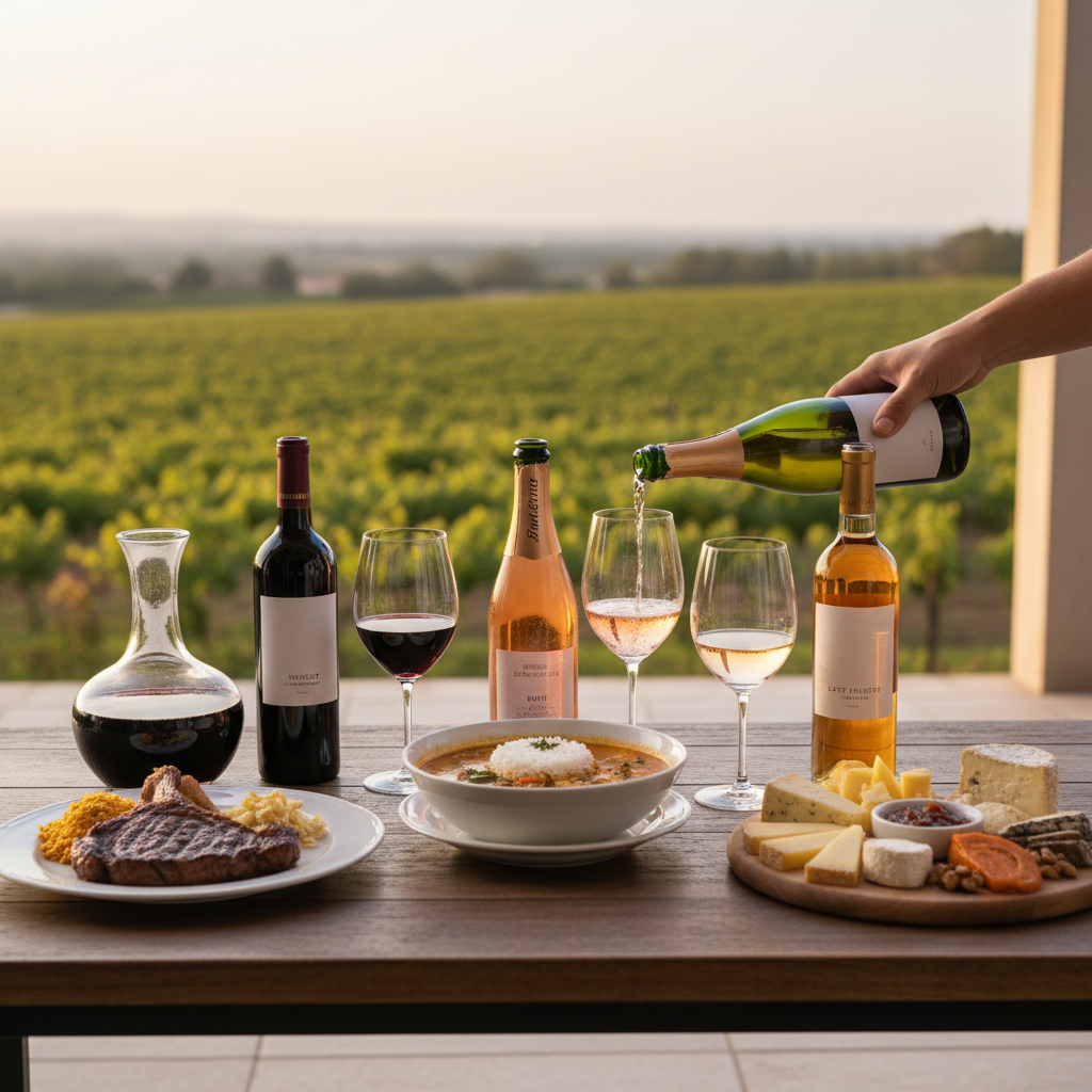 Ilustração: Harmonizações Clássicas: Vinhos Brasileiros para Pratos Típicos - Harmonização Descomplicada: Vinhos Brasileiros para Pratos do Dia a Dia (Guia Iniciante)