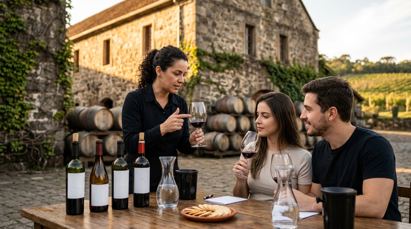 Ilustração: Marcos Históricos e a Revolução da Qualidade do Vinho Nacional - A Fascinante História do Vinho Brasileiro: Da Chegada das Uvas às Tendências de 2026 para Iniciantes