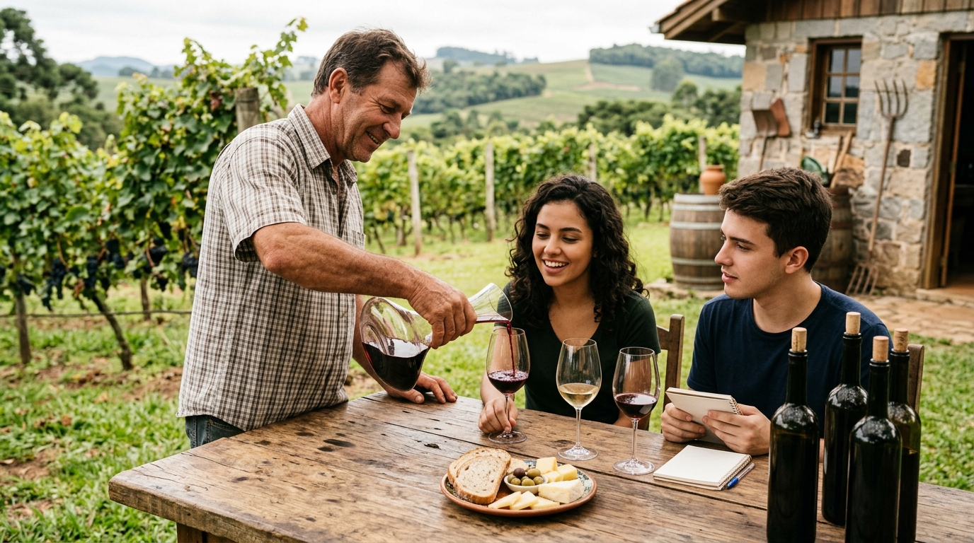 Ilustração: Pequenos Produtores de Vinho Brasileiro para Descobrir em 2026: Nossas Sugestões - O Guia Definitivo dos Pequenos Produtores de Vinho Brasileiro em 2026: Rótulos Artesanais e de Qualidade para Iniciantes
