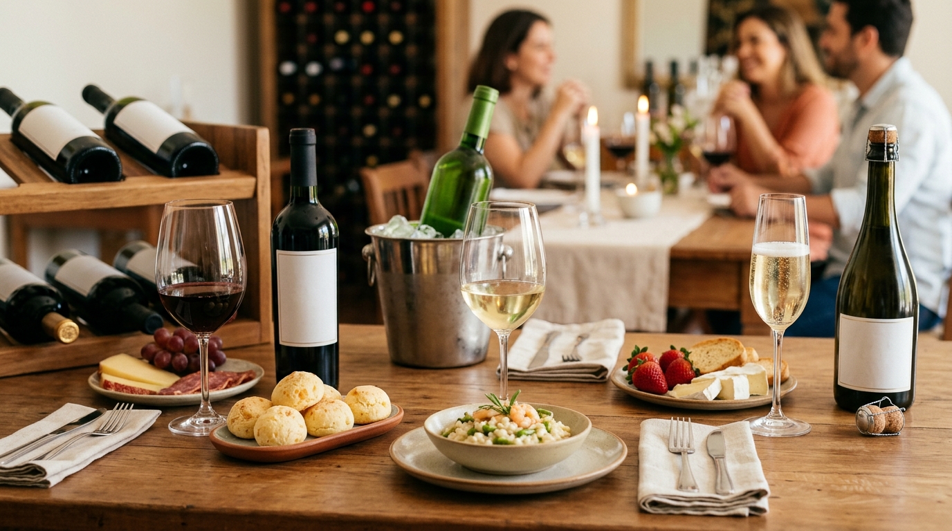 Ilustração: Harmonização Descomplicada: Combinando Pinot Noir Brasileiro com Comida para Iniciantes - Pinot Noir Brasileiro para Iniciantes: Elegância e Versatilidade dos Nacionais em 2026