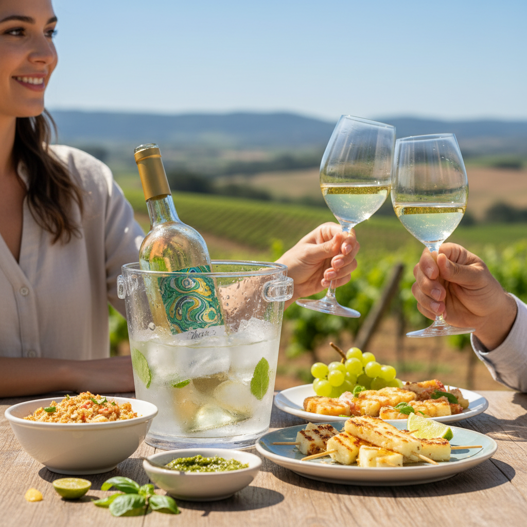 Ilustração: Vinho Branco: Frescor, Leveza e a Versatilidade do Terroir Brasileiro em 2026 - Vinho Tinto, Branco ou Rosé? Guia Completo para Iniciantes em 2026
