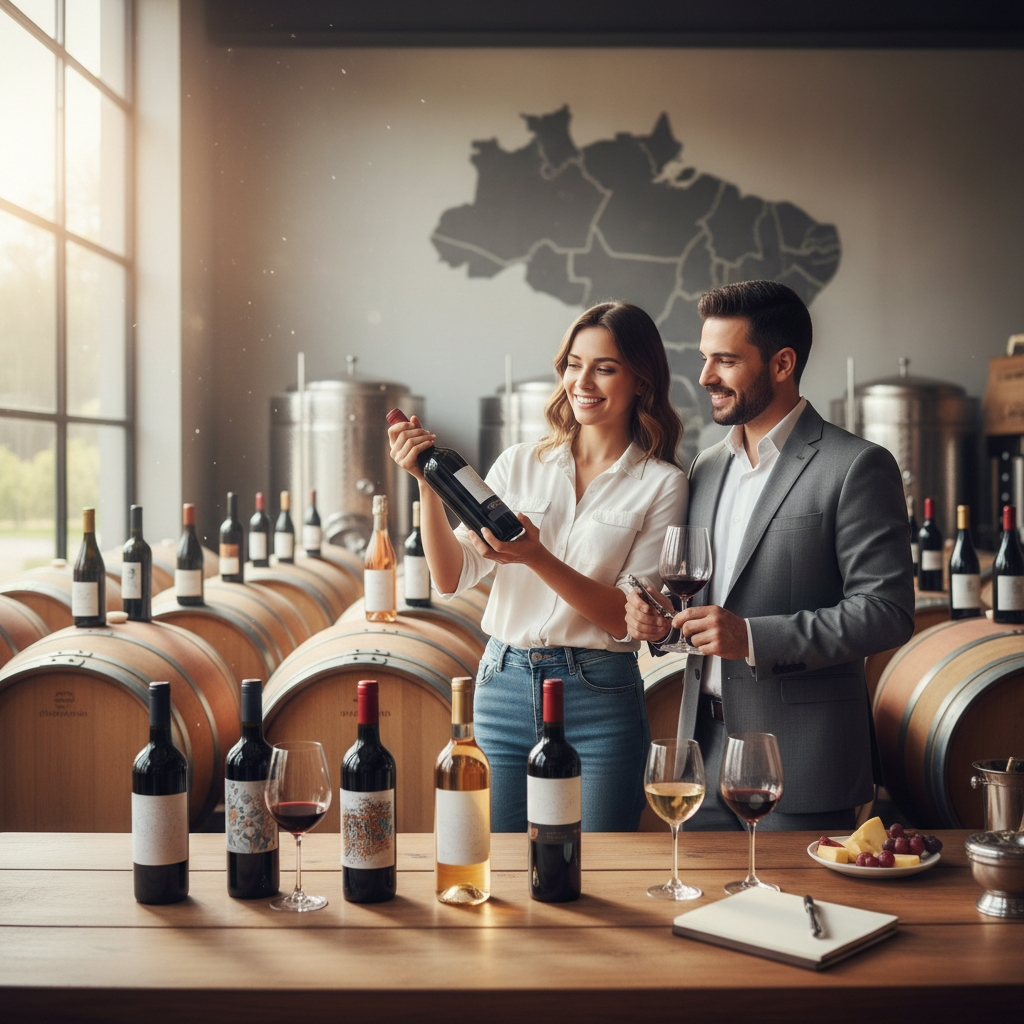 Ilustração: Escolhendo o Vinho Ideal para Você: Dicas para Iniciantes em 2026 - Vinho Tinto, Branco ou Rosé? Guia Completo para Iniciantes em 2026