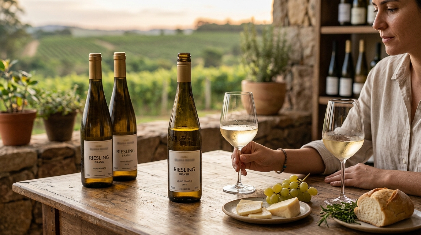 Ilustração: Por Que Escolher um Riesling Brasileiro em 2026? Vantagens e Peculiaridades - Riesling Brasileiro para Iniciantes: Guia Completo de Frescor e Versatilidade em 2026