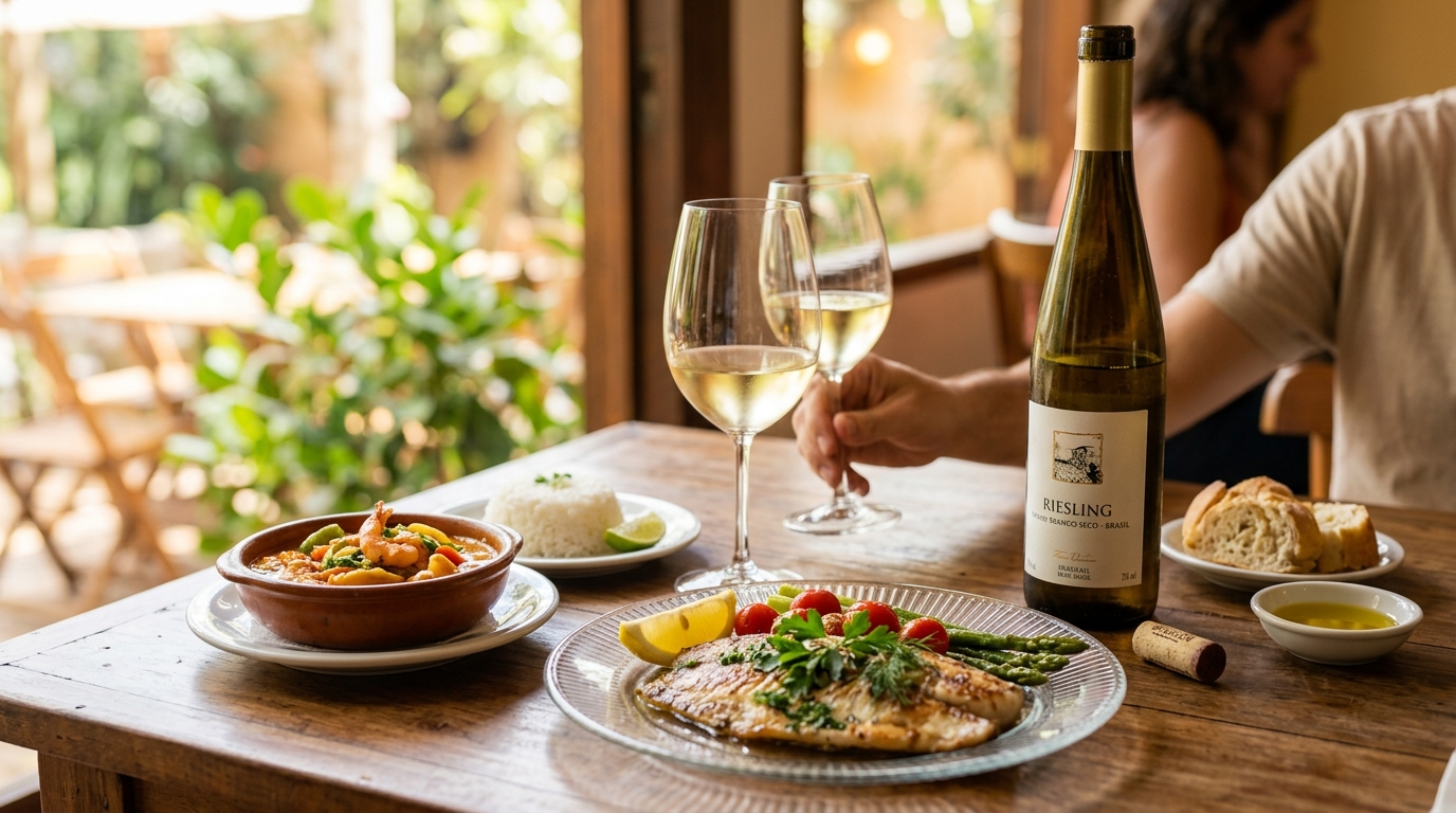Ilustração: Harmonização com Riesling Brasileiro: Versatilidade na Mesa de 2026 - Riesling Brasileiro para Iniciantes: Guia Completo de Frescor e Versatilidade em 2026