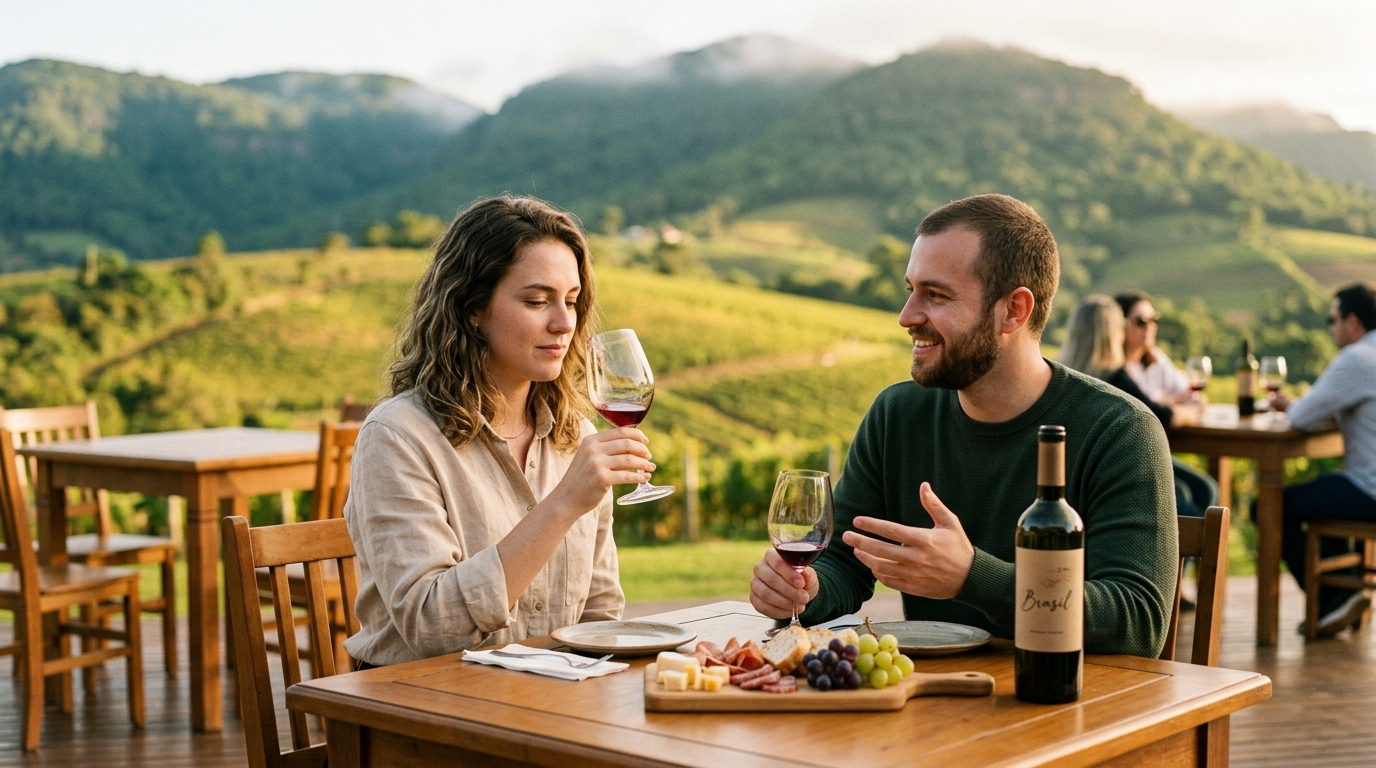 Ilustração: Serra Gaúcha: O Coração do Enoturismo no Brasil para Iniciantes em 2026 - Rotas do Vinho Brasileiro para Iniciantes em 2026: Guia Essencial de Vinícolas e Experiências Nacionais