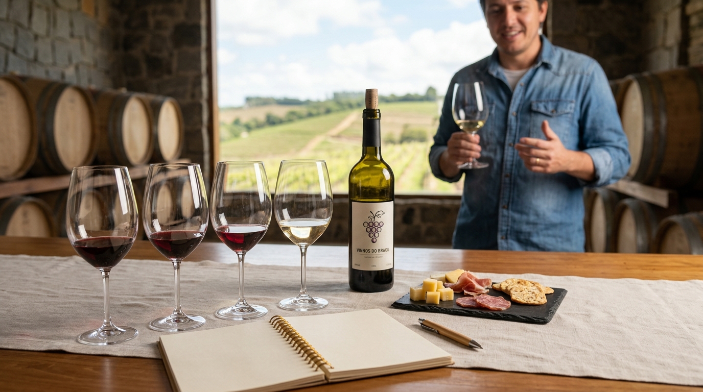 Ilustração: Outras Regiões Promissoras para o Enoturismo em 2026 - Rotas do Vinho Brasileiro para Iniciantes em 2026: Guia Essencial de Vinícolas e Experiências Nacionais