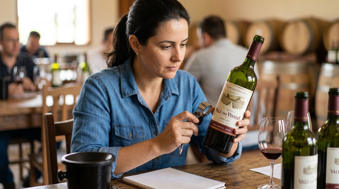 Ilustração: Desvendando o Rótulo: Como Identificar a Safra dos Vinhos Nacionais em 2026 - Safra no Vinho Brasileiro: Guia Essencial para Iniciantes Entenderem a Colheita de 2026