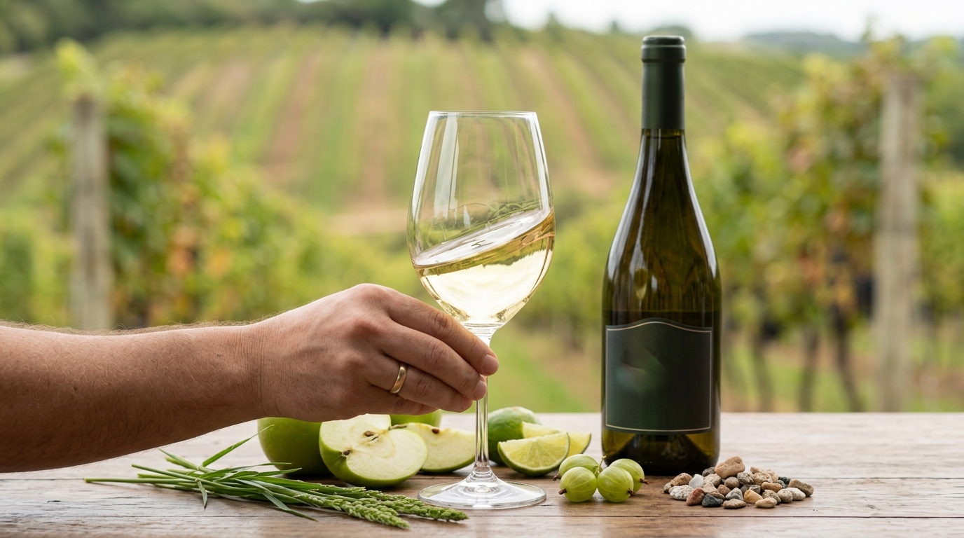 Ilustração: O Que É Sauvignon Blanc? Características Essenciais da Uva - Sauvignon Blanc Brasileiro para Iniciantes: Guia Completo de Frescor e Aromas em 2026