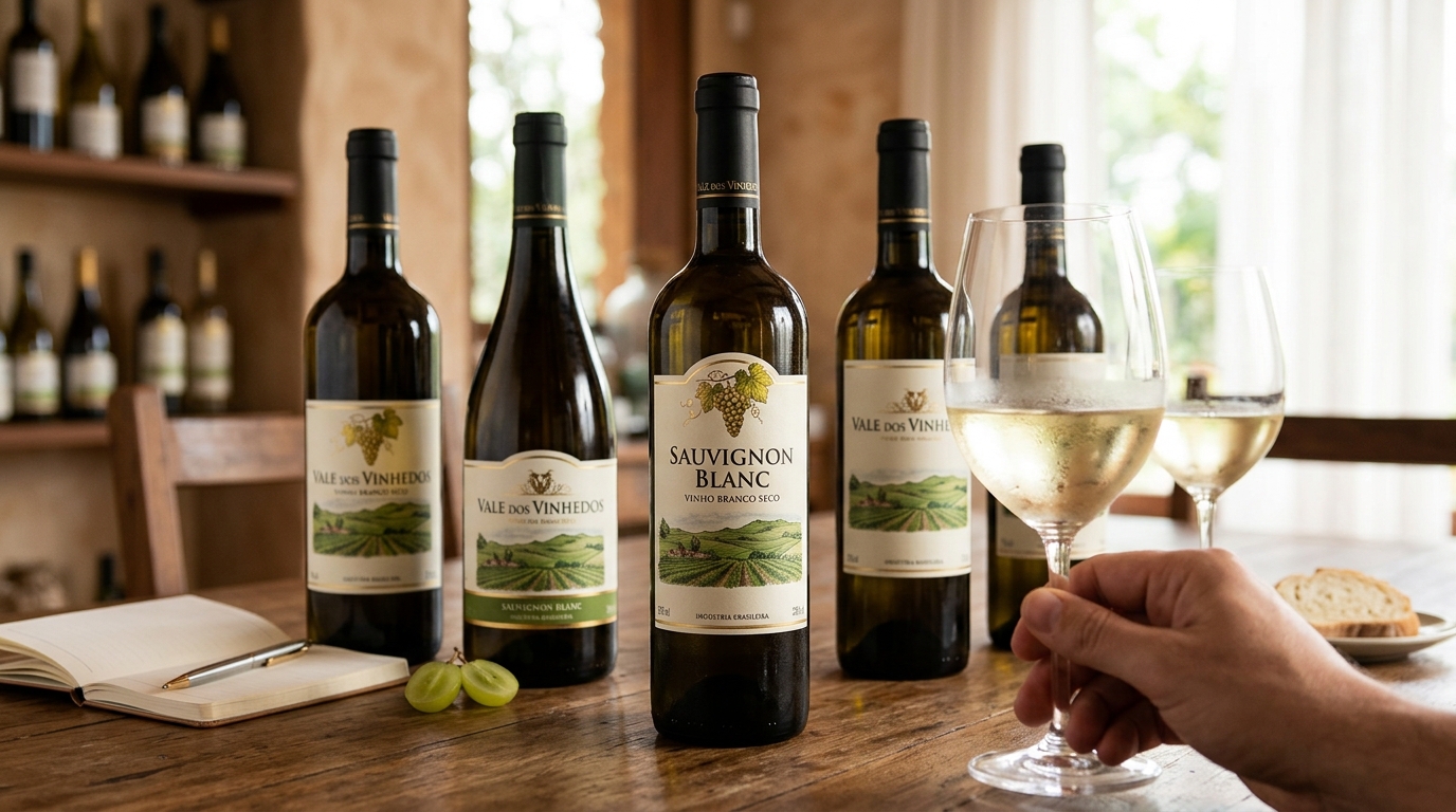 Ilustração: Melhores Rótulos de Sauvignon Blanc Brasileiro para Experimentar em 2026 - Sauvignon Blanc Brasileiro para Iniciantes: Guia Completo de Frescor e Aromas em 2026