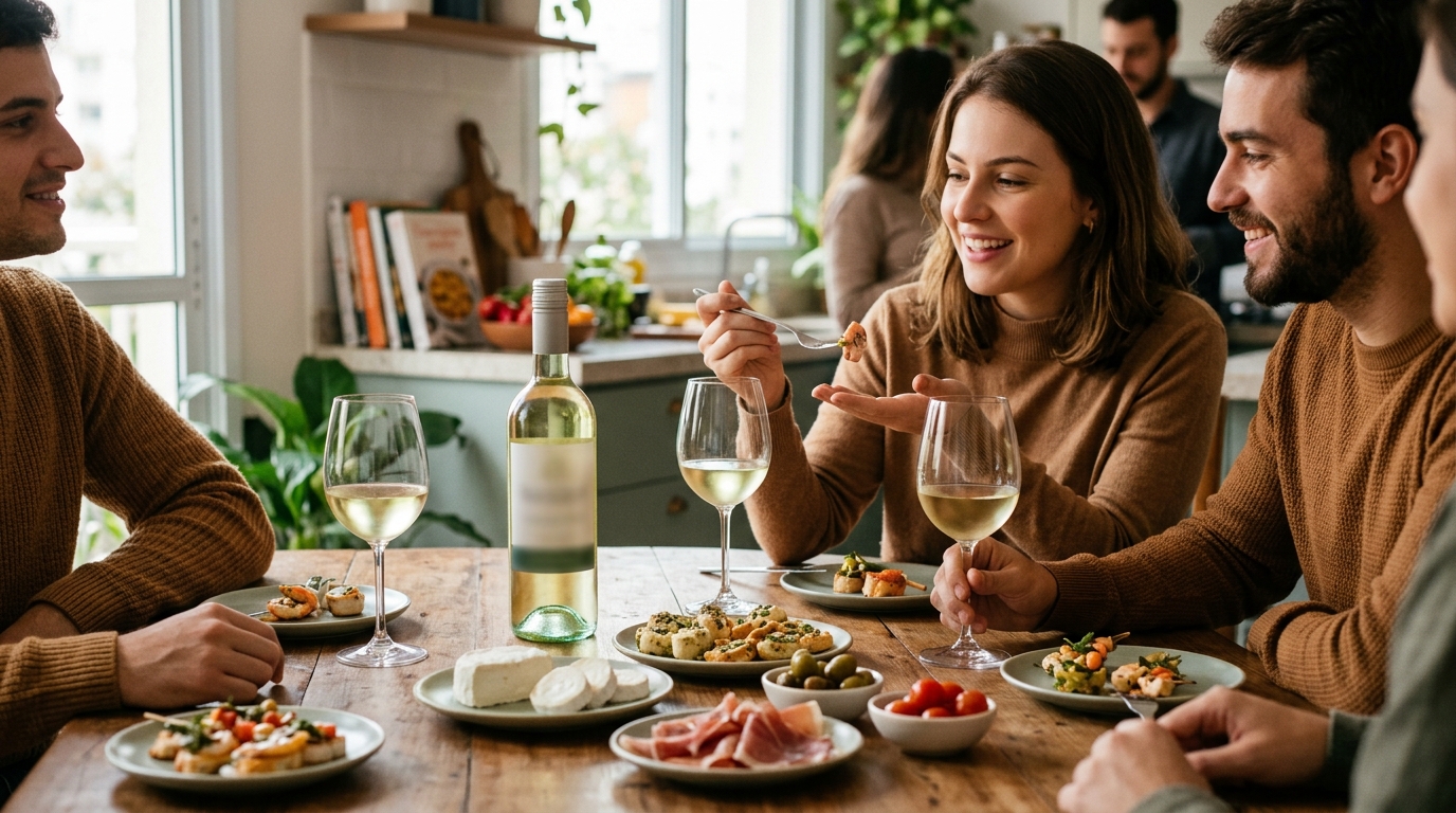 Ilustração: Harmonizando Vinho Sauvignon Blanc Brasileiro: Dicas para Iniciantes - Sauvignon Blanc Brasileiro para Iniciantes: Guia Completo de Aromas e Harmonização 2026