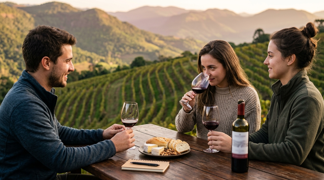 Ilustração: Descobrindo os Vinhos de Montanha: Estilos e Uvas Destaques da Serra Catarinense em 2026 - Serra Catarinense: Guia Definitivo dos Vinhos Brasileiros de Montanha para Iniciantes em 2026