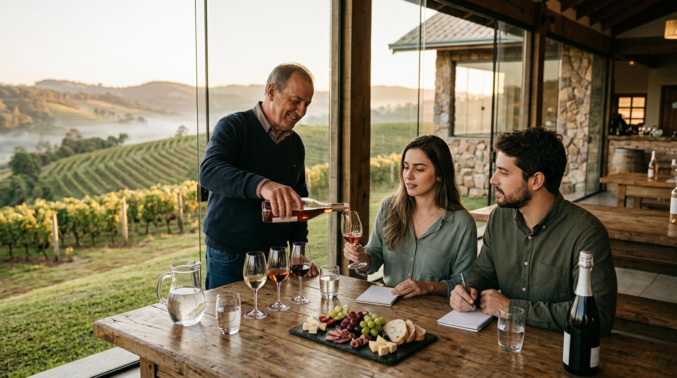 Ilustração: Enoturismo na Serra Catarinense: Planejando sua Experiência Perfeita em 2026 - Serra Catarinense: Guia Definitivo dos Vinhos Brasileiros de Montanha para Iniciantes em 2026