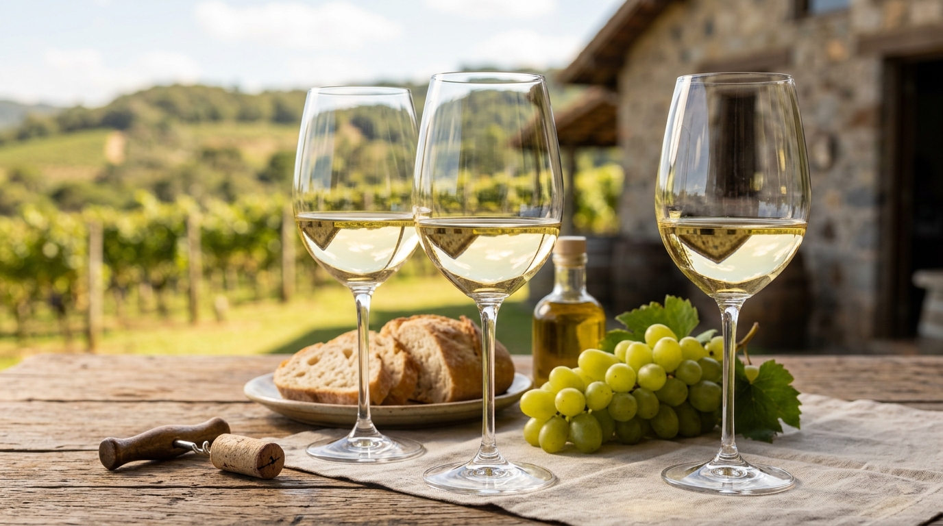 Ilustração: Taças para Vinhos Brancos e Rosés Brasileiros: Realçando Frescor e Aromas - Taças de Vinho Brasileiros em 2026: Guia Essencial para Iniciantes