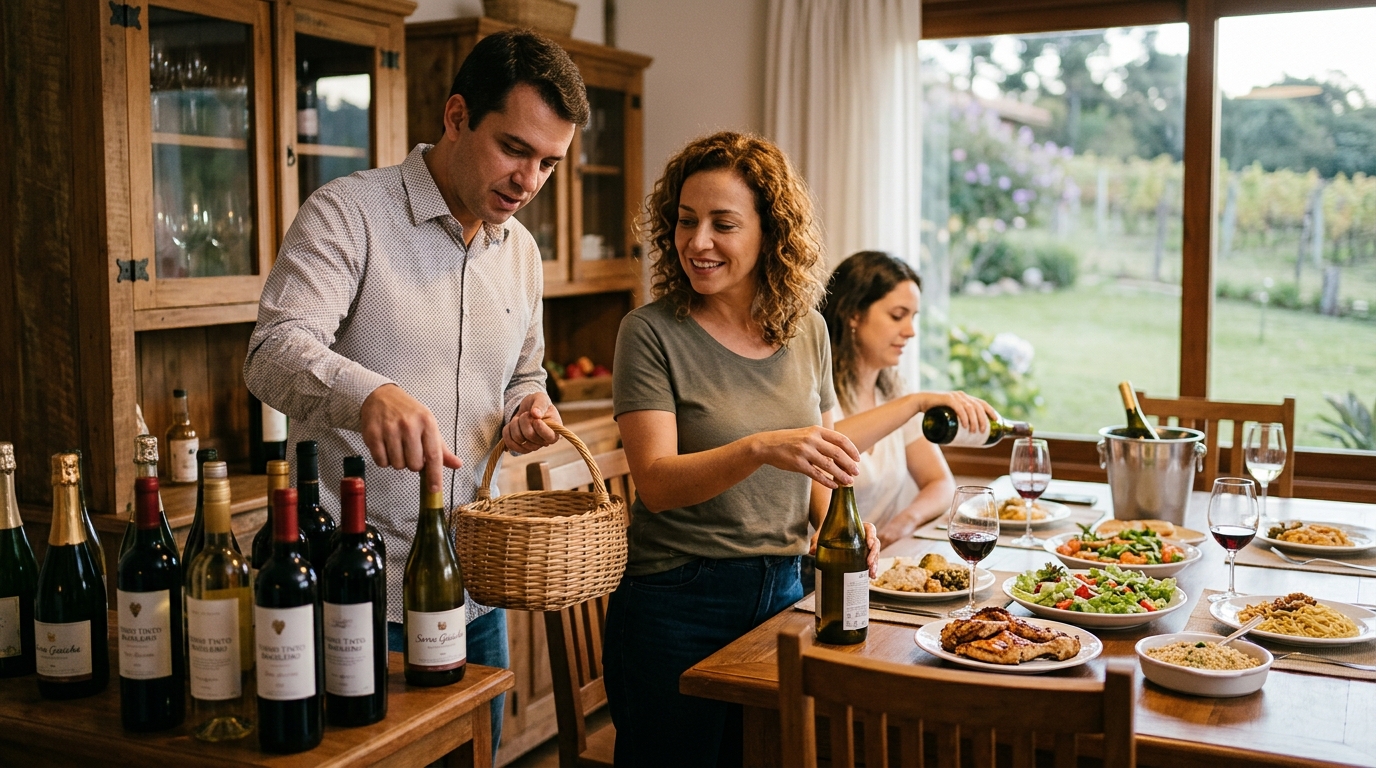 Ilustração: Como Escolher e Servir seu Vinho Tannat Brasileiro em 2026 - Tannat Brasileiro para Iniciantes em 2026: Guia Completo da Uva Robusta Nacional