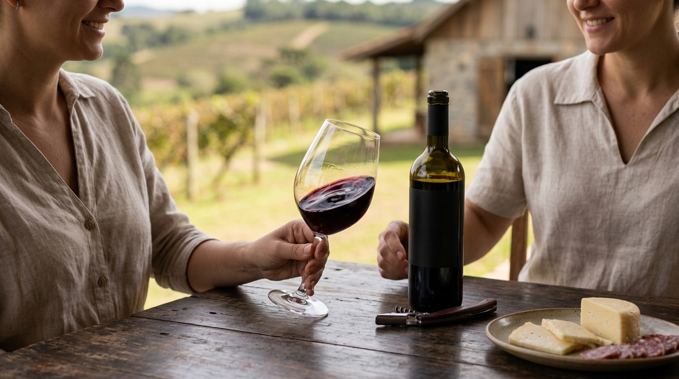 Ilustração: Teroldego: A Elegância Rústica do Terroir Brasileiro - Uvas Tintas Nacionais Pouco Conhecidas: Guia Essencial para Iniciantes em 2026