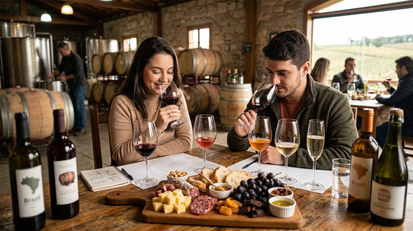 Ilustração: Características Únicas dos Vinhos de Altitude Brasileiros para Iniciantes - Vinhos de Altitude Brasileiros para Iniciantes: Guia Completo dos Terroirs Frescos em 2026