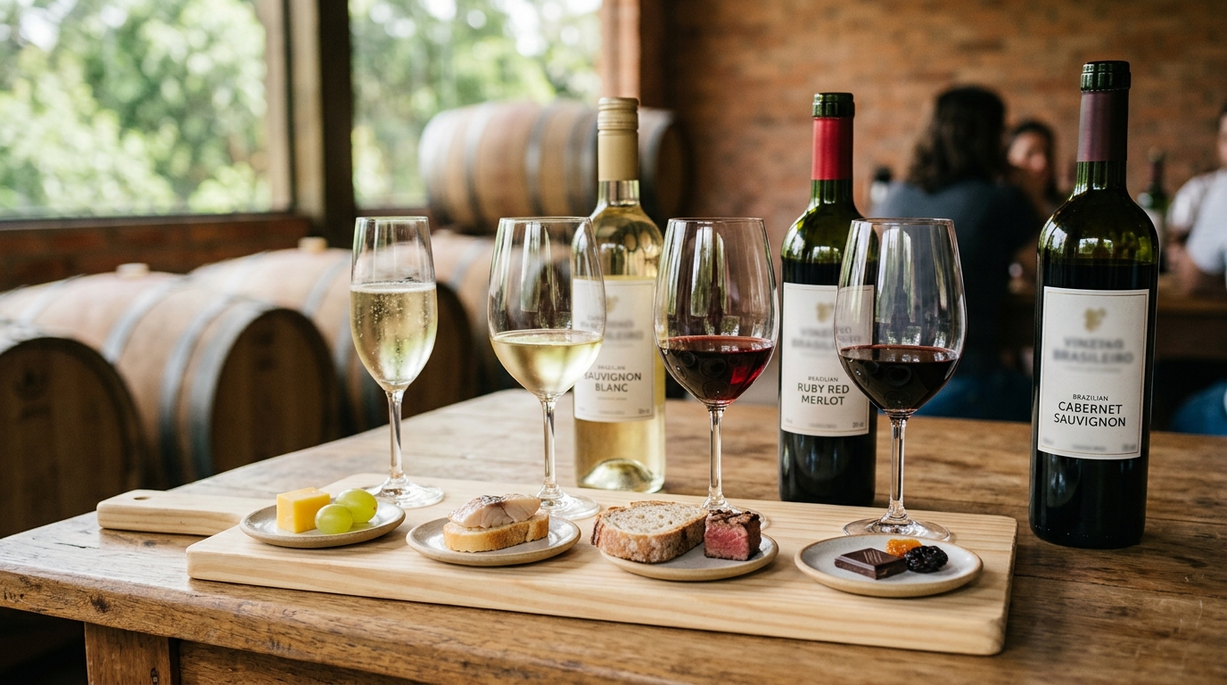 Ilustração: Guia de Harmonização: Combinando Vinhos Brasileiros com Pratos de Brunch - Vinhos Brasileiros para Brunch em 2026: Rótulos Essenciais e Harmonizações Leves para Iniciantes