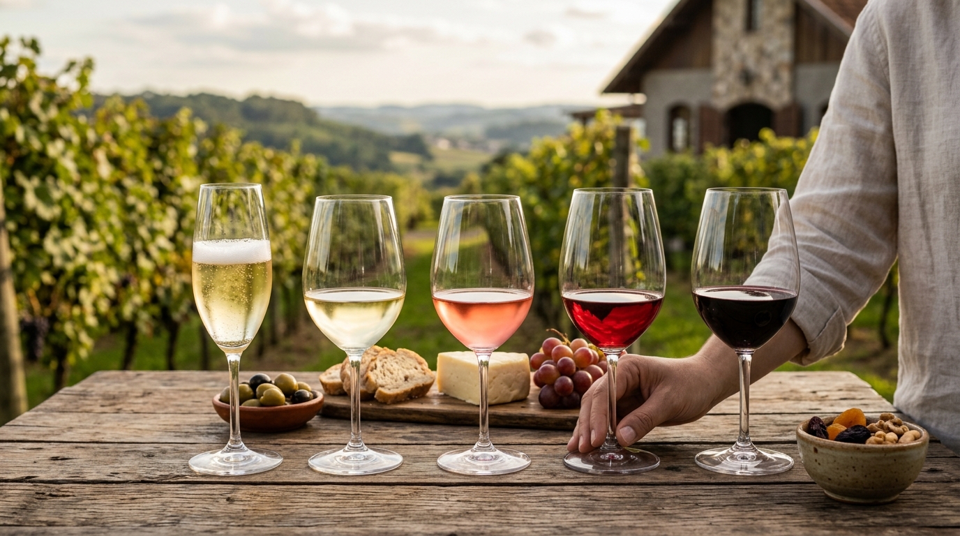 Ilustração: Estilos de Vinhos Brasileiros para Refrescar em 2026 - Vinhos Brasileiros para Climas Quentes 2026: Guia Essencial de Rótulos e Harmonizações