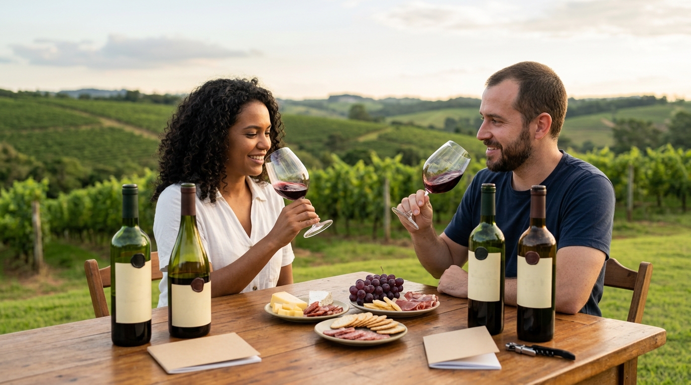 Ilustração: A Ascensão dos Vinhos Brasileiros em 2026: Qualidade e Diversidade para a Mesa - Harmonização Descomplicada: Vinhos Brasileiros e Culinária Mediterrânea para Iniciantes em 2026