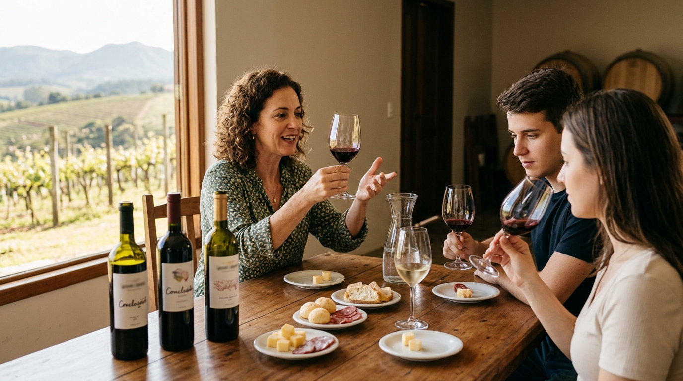 Ilustração: Desvendando o Potencial dos Vinhos Brasileiros - Vinhos Brasileiros e Culinária Oriental: Harmonização Descomplicada para Iniciantes em 2026
