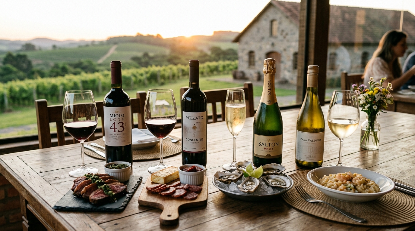 Ilustração: Harmonizando Vinhos Brasileiros com Pratos Orientais Clássicos - Vinhos Brasileiros e Culinária Oriental: Harmonização Descomplicada para Iniciantes em 2026