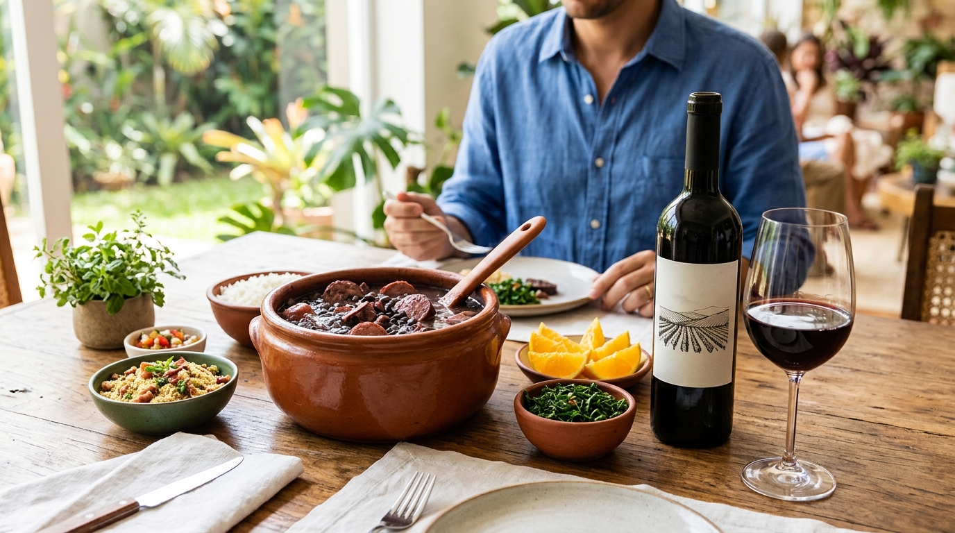 Imagem de capa: Vinhos Brasileiros para Feijoada 2026: A Harmonização Perfeita para Iniciantes