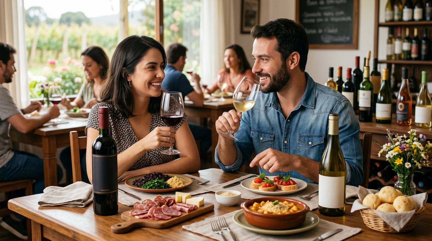 Ilustração: Os Melhores Vinhos Brasileiros para Harmonizar com Feijoada em 2026 - Vinhos Brasileiros para Feijoada 2026: A Harmonização Perfeita para Iniciantes