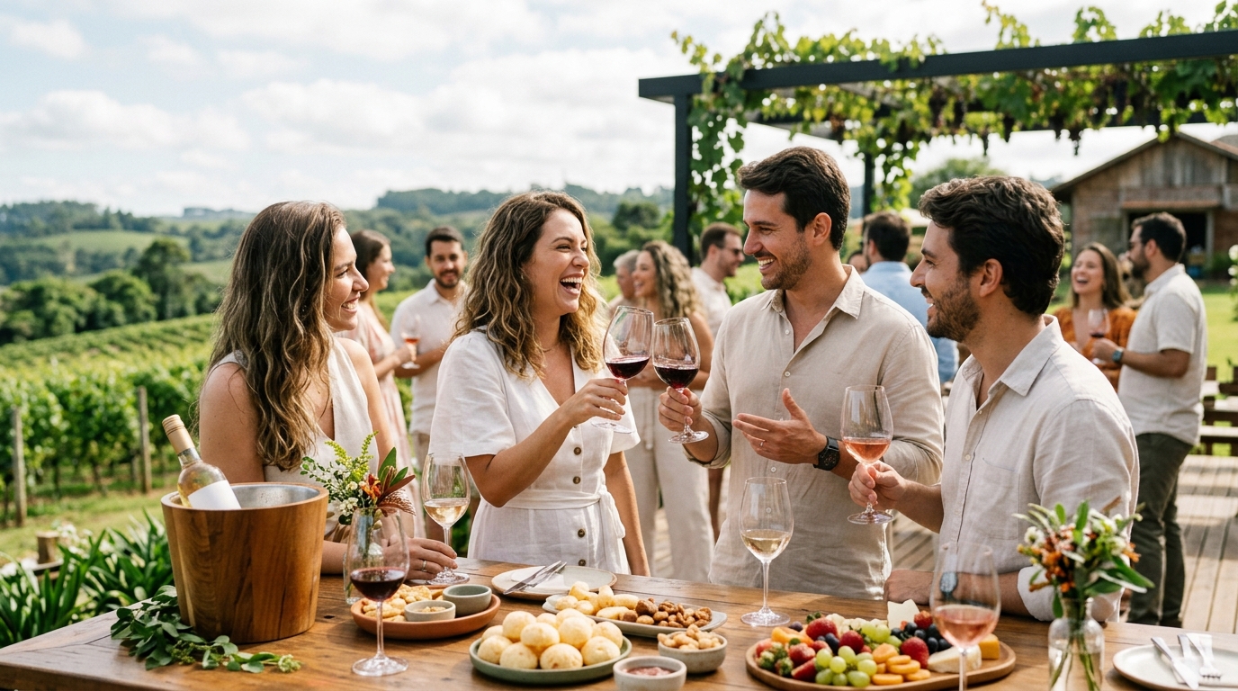 Imagem de capa: Vinhos Brasileiros para Festas Juninas 2026: Guia Completo de Harmonização e Rótulos para seu Arraial