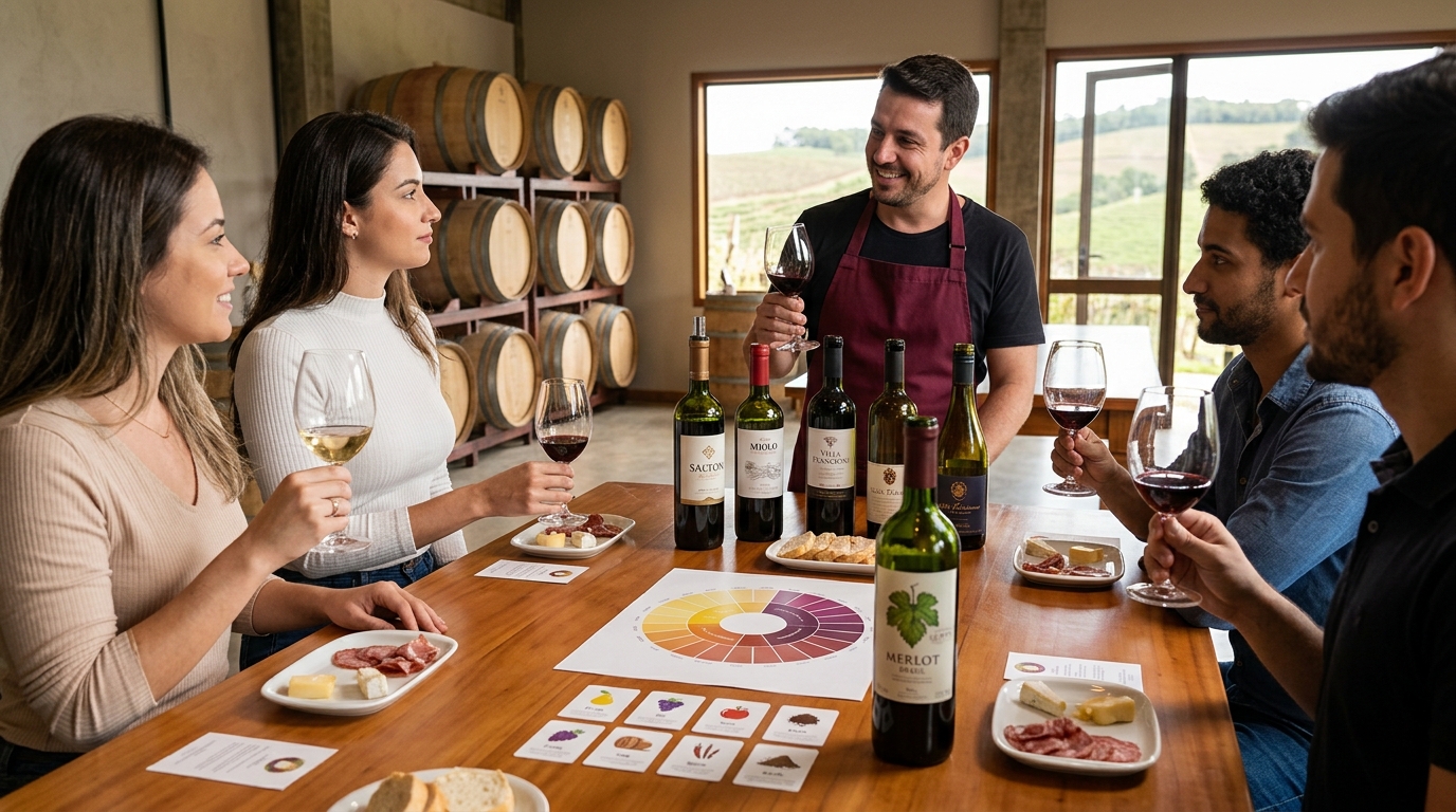 Ilustração: Por Que Explorar Vinhos Brasileiros no Inverno de 2026? - Vinhos Brasileiros de Inverno para Iniciantes: Conforto e Sabor em 2026
