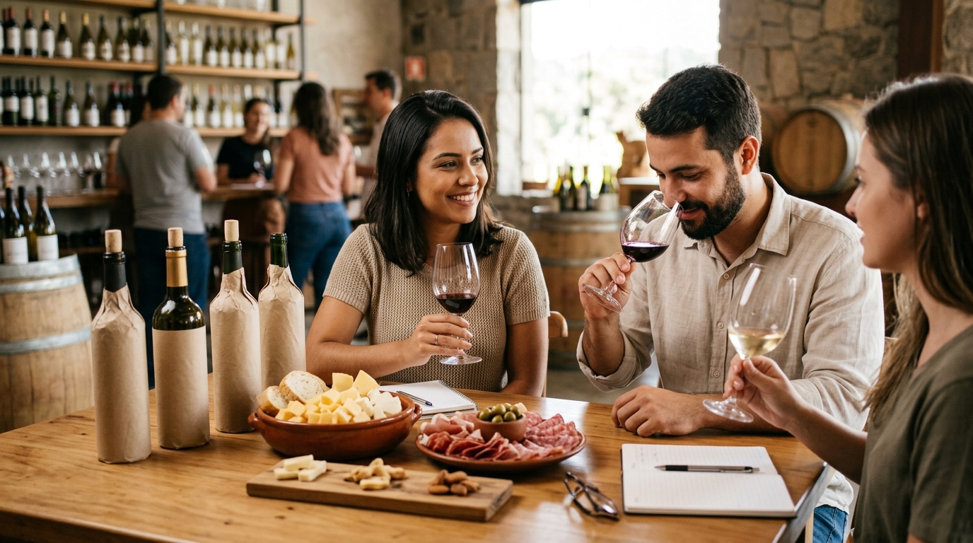 Ilustração: Por Que Apostar nos Vinhos Brasileiros Neste Verão 2026? - Vinhos Brasileiros Leves e Refrescantes para o Verão 2026: Guia Completo para Iniciantes