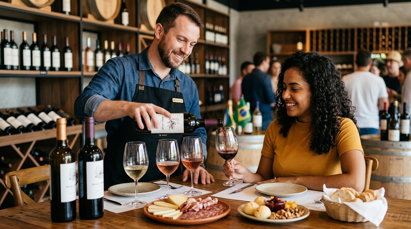 Ilustração: Harmonizando Vinhos Brasileiros com Sobremesas Específicas: Guia Prático - Vinhos Brasileiros e Sobremesas: O Guia Definitivo de Harmonização para Iniciantes em 2026