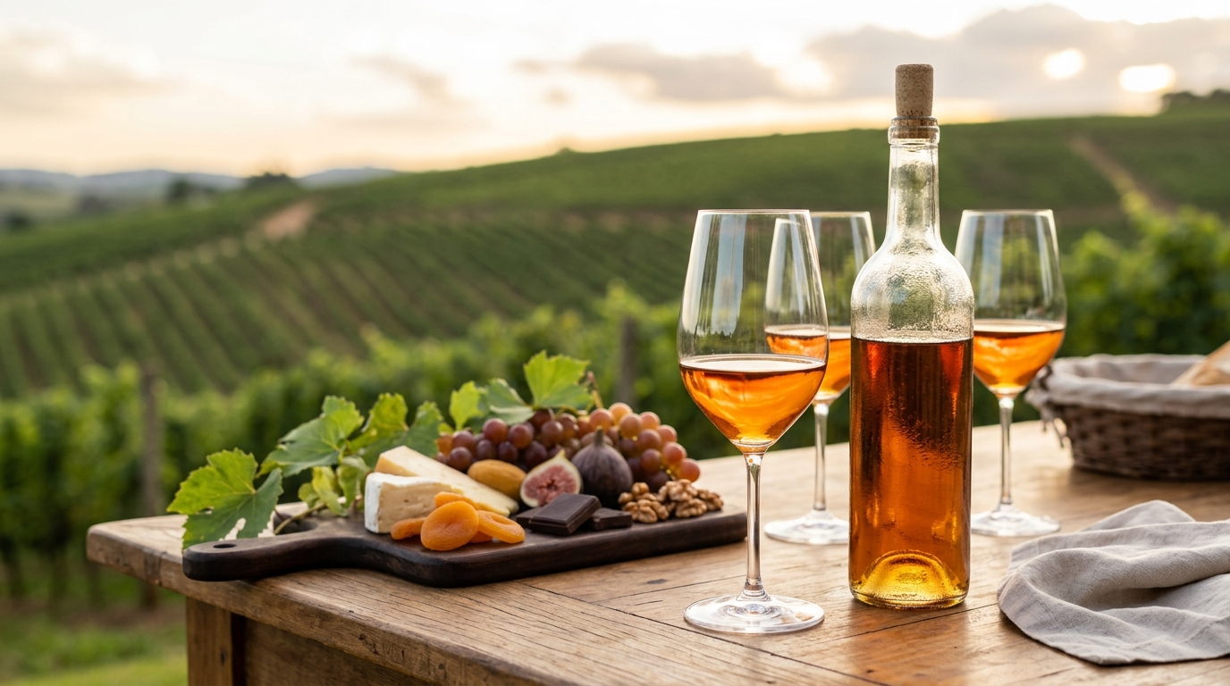 Imagem de capa: Vinhos Doces Brasileiros 2026: Guia Completo para Iniciantes (Colheita Tardia, Moscatel e Mais)